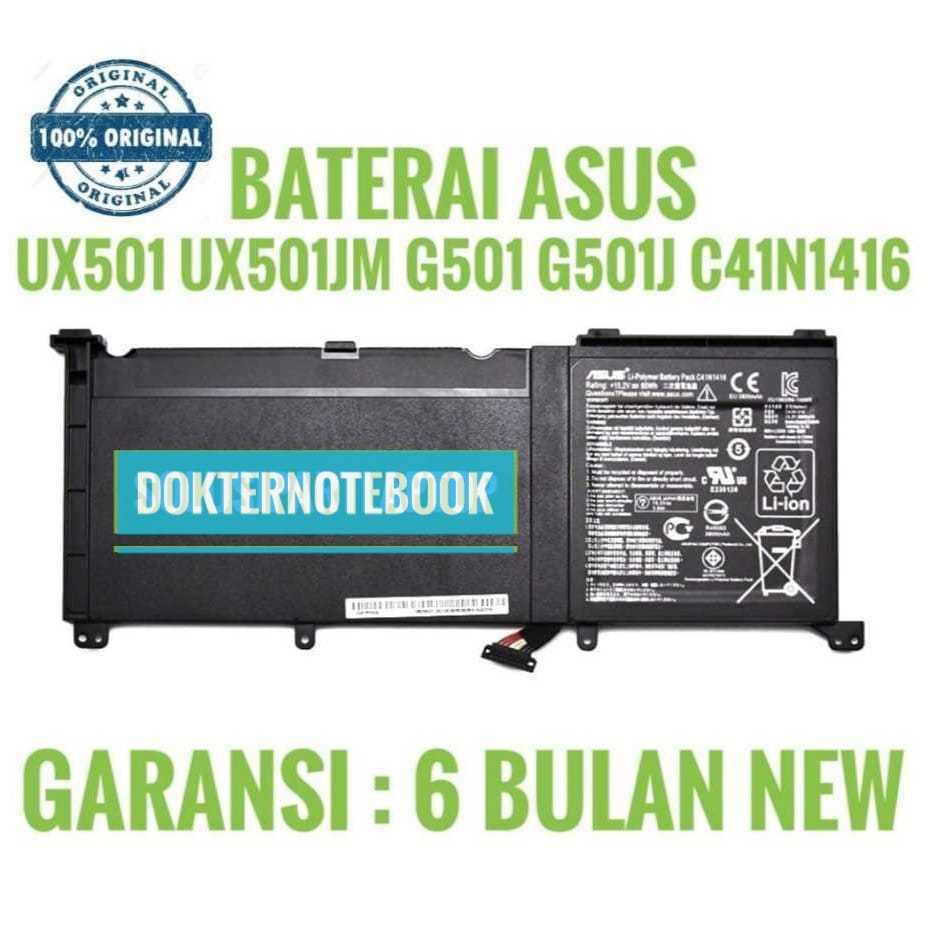 Baterai Ori Asus Zenbook UX501 G501 G501J G501JW G501VW C41N1416