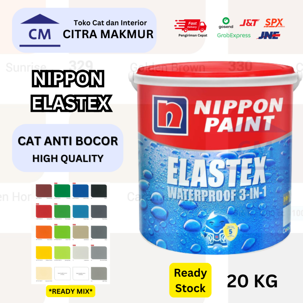 NIPPON ELASTEX WATERPROOF - 20 Kg ( READY MIX ) CAT TEMBOK WATERPROOF NIPPON