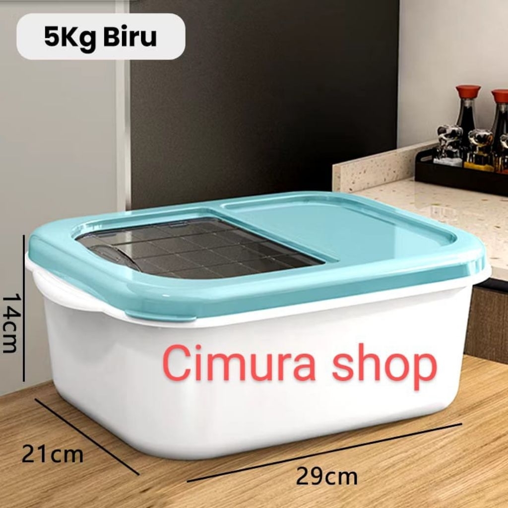 Box beras/box beras 5 kg/tempat beras 5kg/tempat beras modern