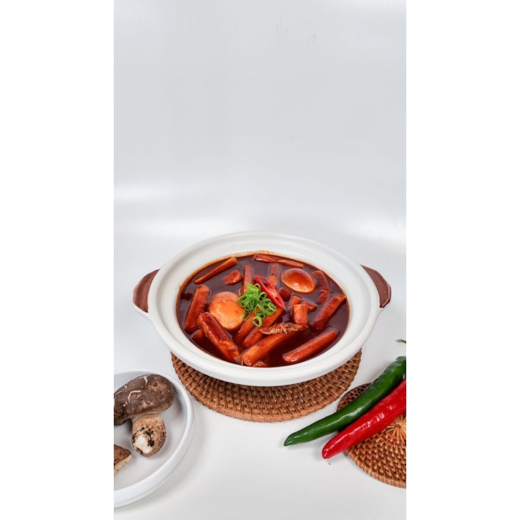 

toppokki + odeng pedas gila 130g, topoki korea , odeng korea