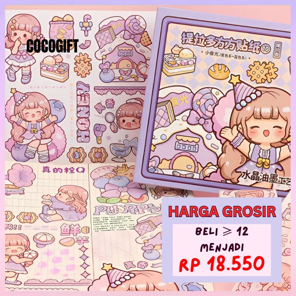 

Stiker Pack Dodogirl SNACK GIRL & CANDY GIRL Sticker Journaling Cantik TLD139