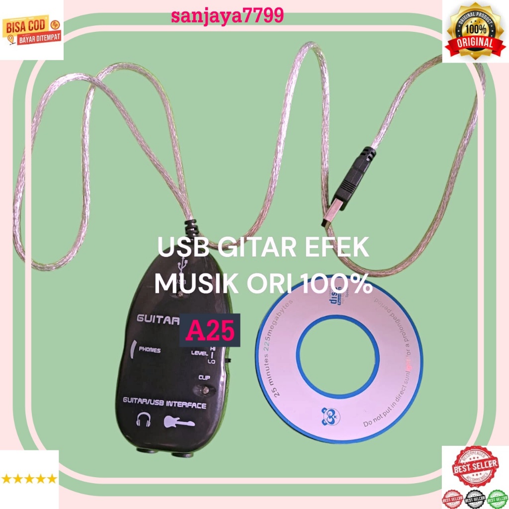 A25 STUDIO REKAMAN RECORDING BASS USB EFEK GITAR 100% ORI SUARA LINK GUITAR MUSIK AUDIO AKSESORIS LA