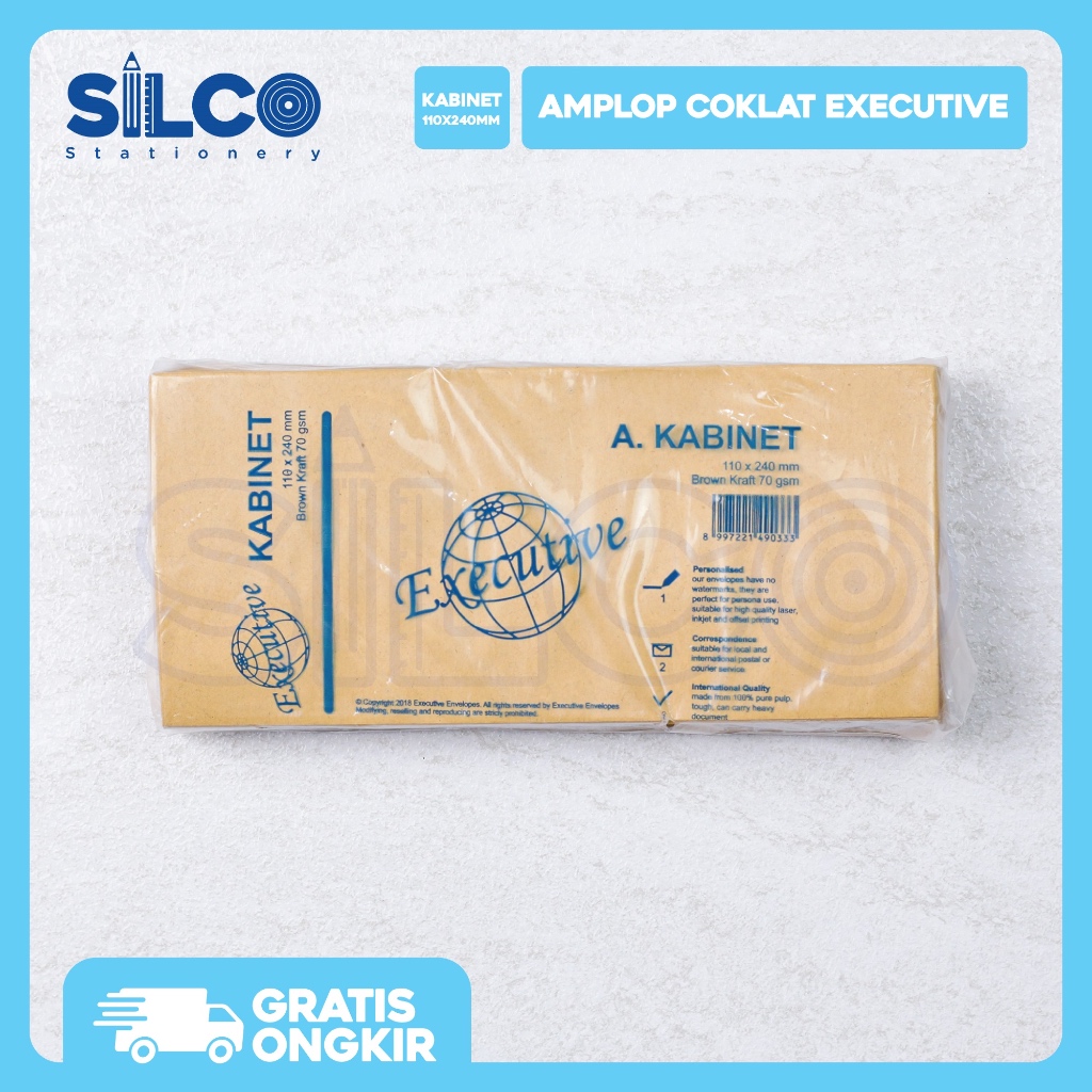 

Amplop Coklat EXECUTIVE Kabinet 110 x 240 MM [PACK]