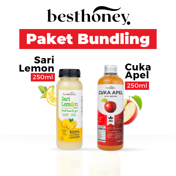 

Best Honey Paket Bundling Diet Sehat Cuka Apel 250 ML With Mothers dan Sari Lemon 250 ML