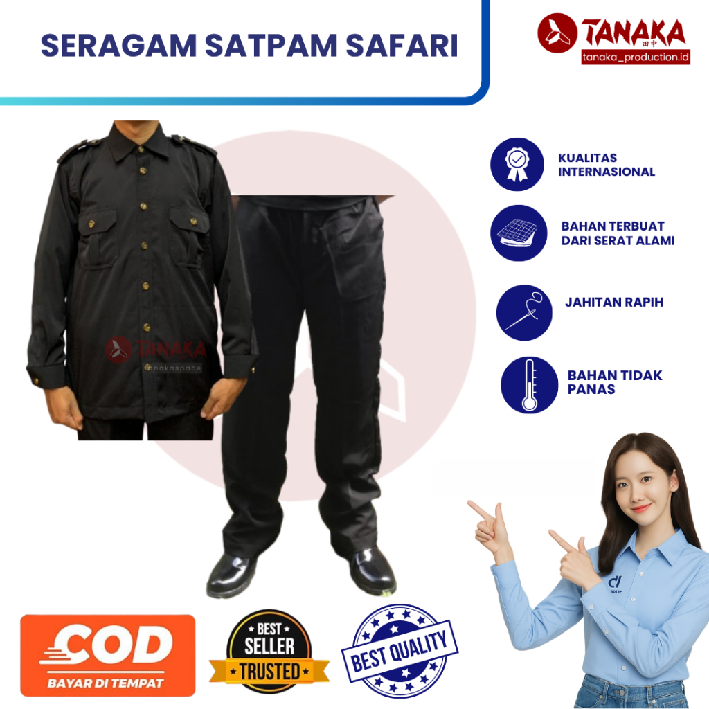 SERAGAM SATPAM SAFARI BAJU DAN CELANA | SERAGAM SATPAM SAFARI | BAJU SERAGAM SATPAM SAFARI | SAFARI|