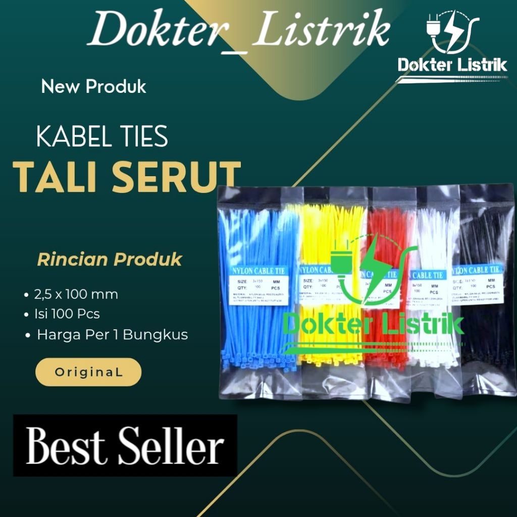 

kabel Ties kabel tis Tali serut 2,5 x 100mm Harga per 1 pack