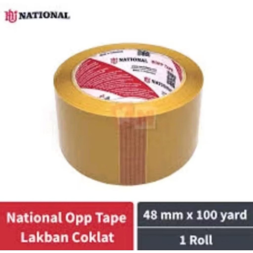 

Lakban NATIONAL Coklat 2 inci /pjg 100yard
