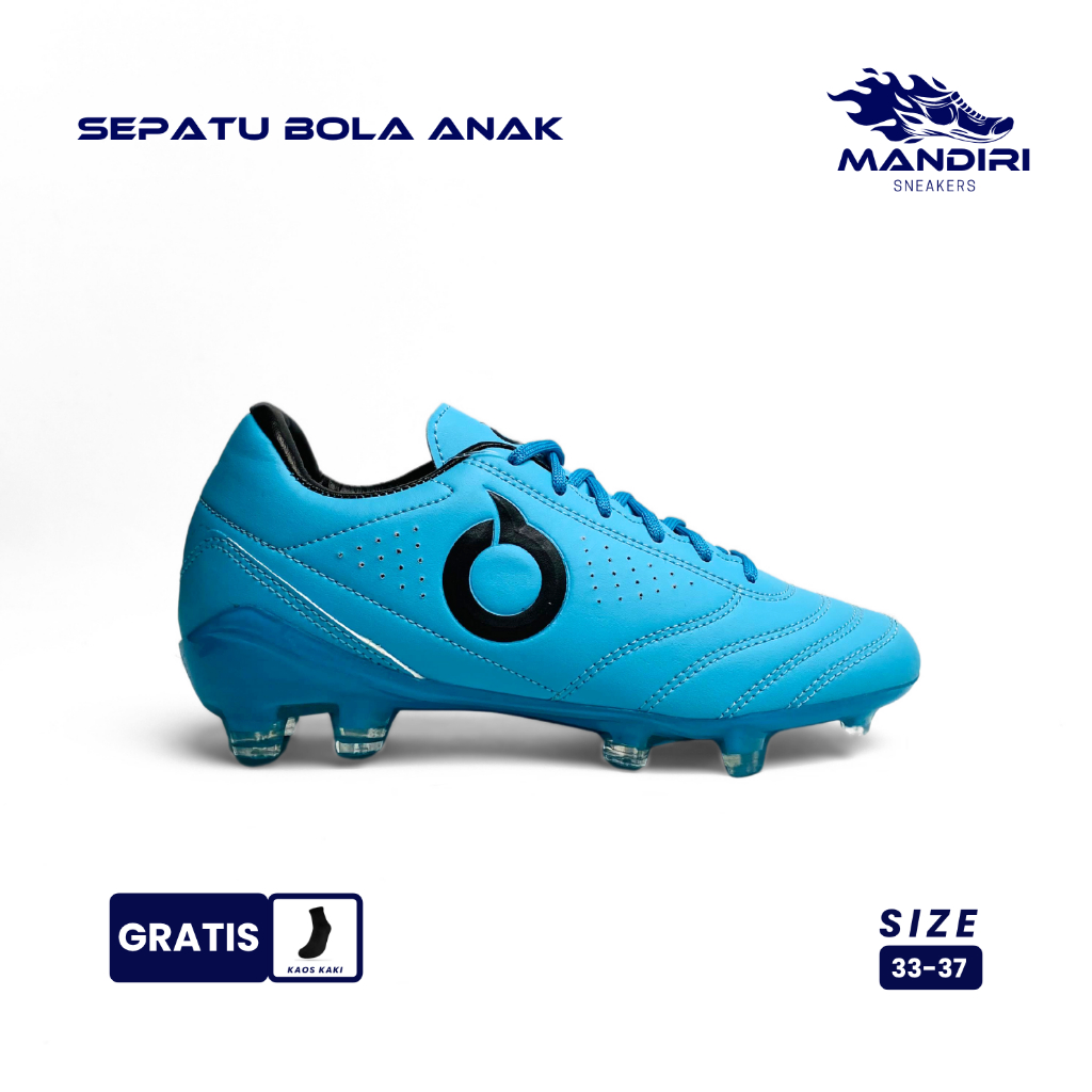 Sepatu Bola Anak Ortuseight Junior Biru Tosca Premium Quality Sepatu Olahraga Anak Murah Bisa Cod