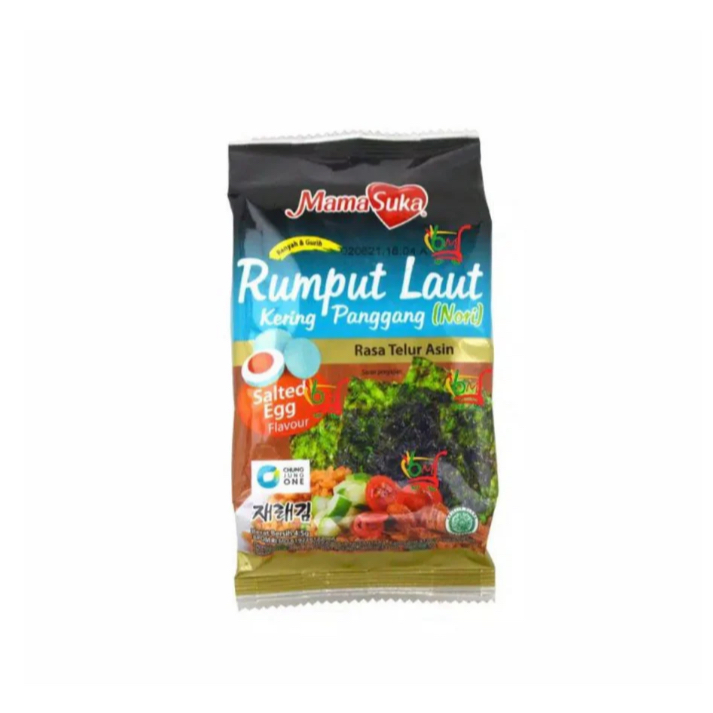 

MAMASUKA RUMPUT LAUT PANGGANG (NORI) SALTEG EGG, JAGUNG BAKAR, RENDANG PCK 1x4.5g