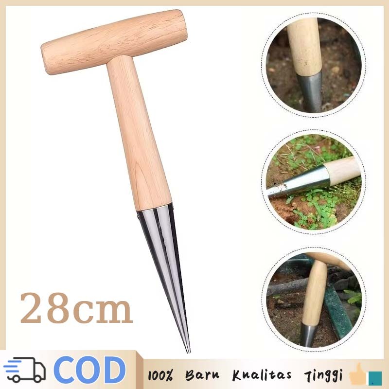 28CM Alat Menanam Benih Alat Penanaman Tanaman Stainless Alat Cangkok Tanamanalat Penabur Benih Tana