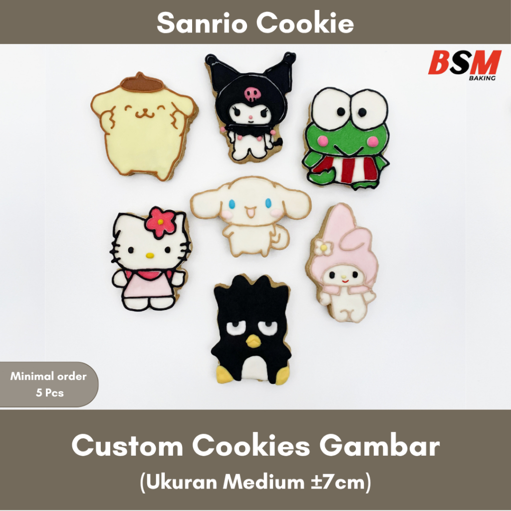 

Sanrio Cookies / Sugar cookies / Cookies Custom / Cookies Karakter / Custom Cookies / Decorated Cookies