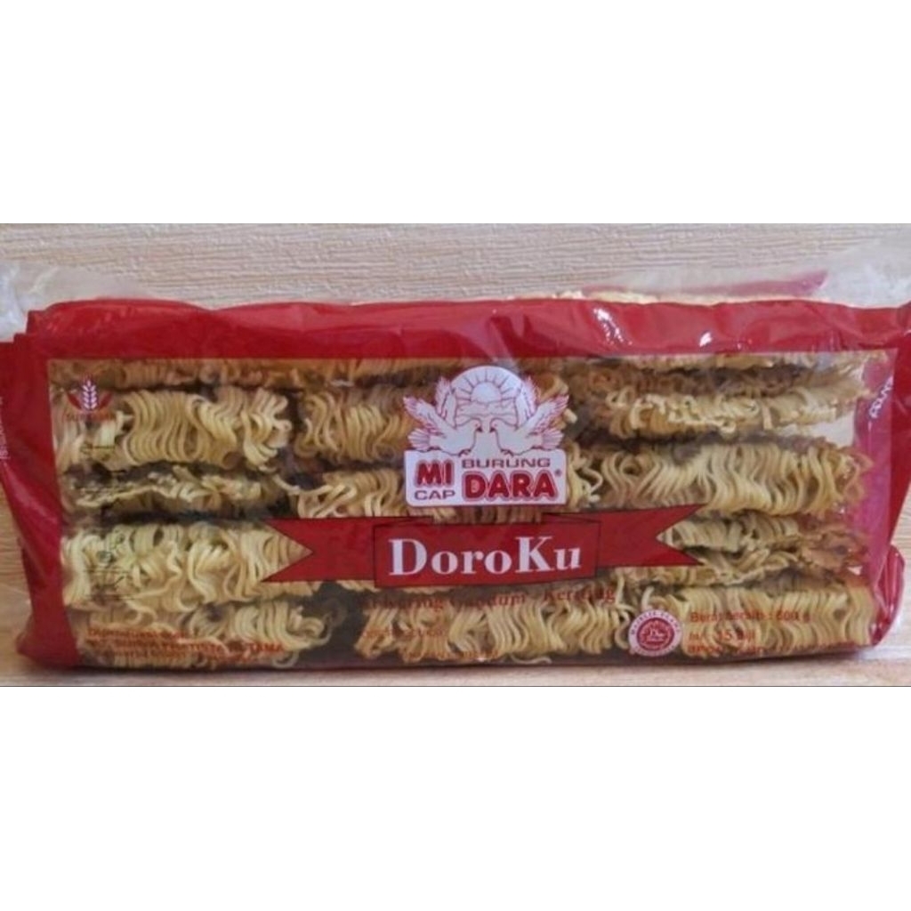 

Mi Cap Burung Dara Doroku 600gr Isi 15biji / Mi Doroku Halal / Mie Doroku