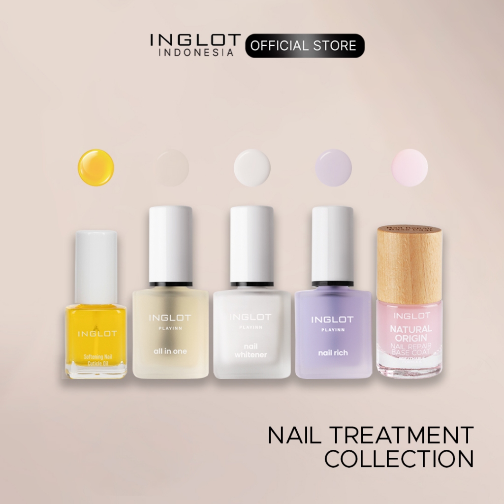 INGLOT Nail Treatment Collection - Nail Treatment, Breathable, Transparan, Bening, Kutek Halal, Taha