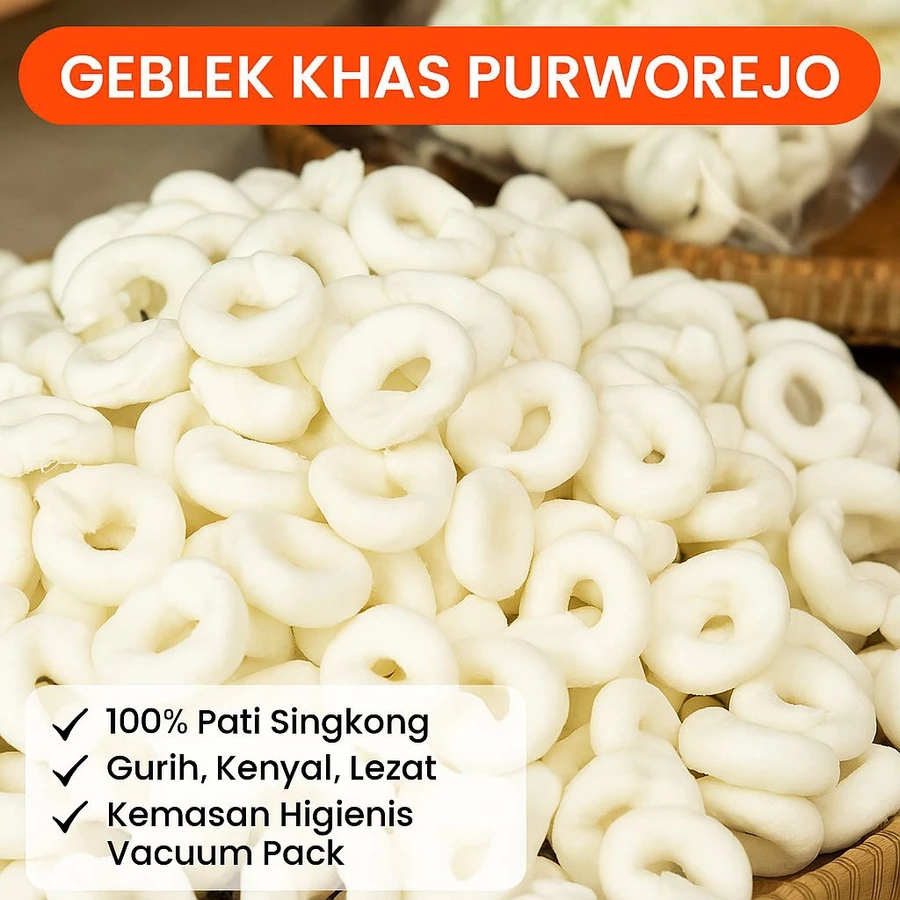 

Geblek Singkong Kenyal Gurih Siap Goreng Khas Purworejo Per Pcs Enak Gurih