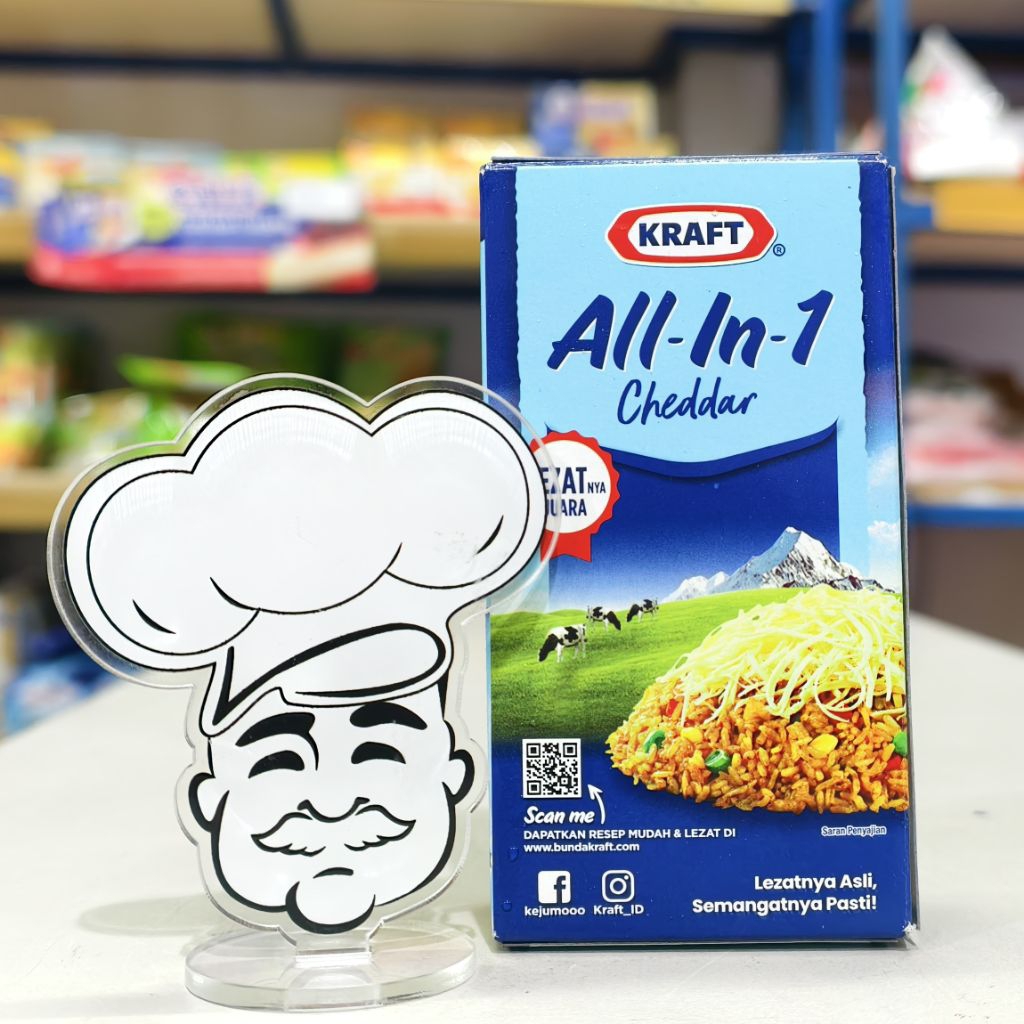 

Keju Kraft All In One 165Gr / Keju Cheddar All In One Kraft / Keju Parut Kraft All In One