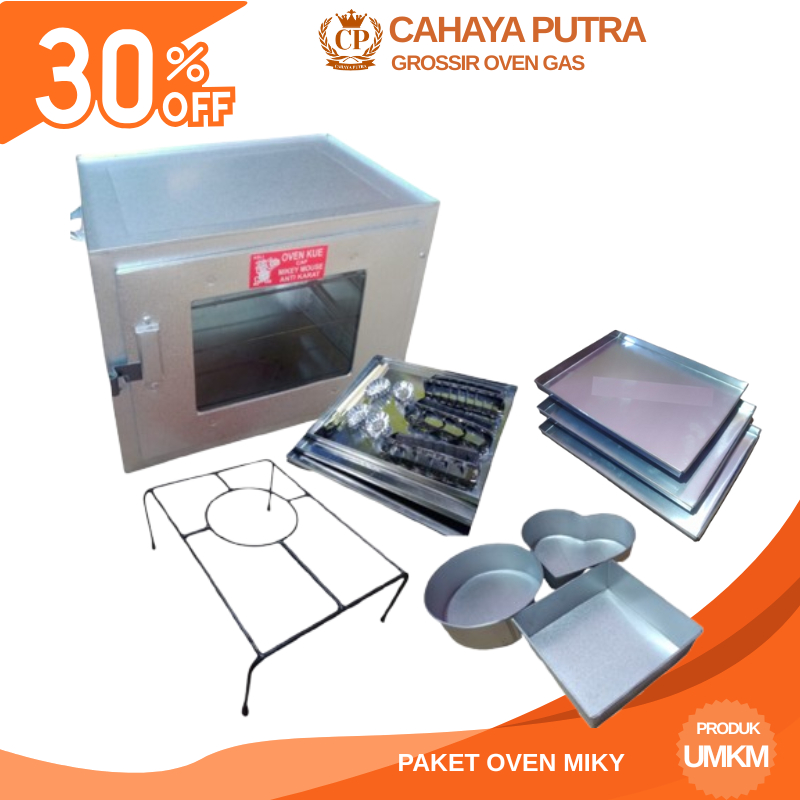 Oven Kompor Miky 3 Susun Plus Loyang dan Cetakan Kue / Oven Kue / Oven Tangkring Kompor Gas