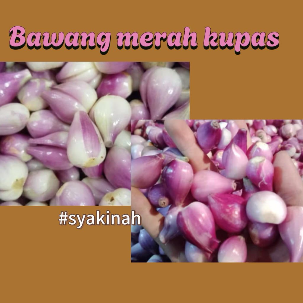 

BAWANG MERAH KUPAS / BAWANG MERAH BREBES KUPAS SEGAR 1 kg