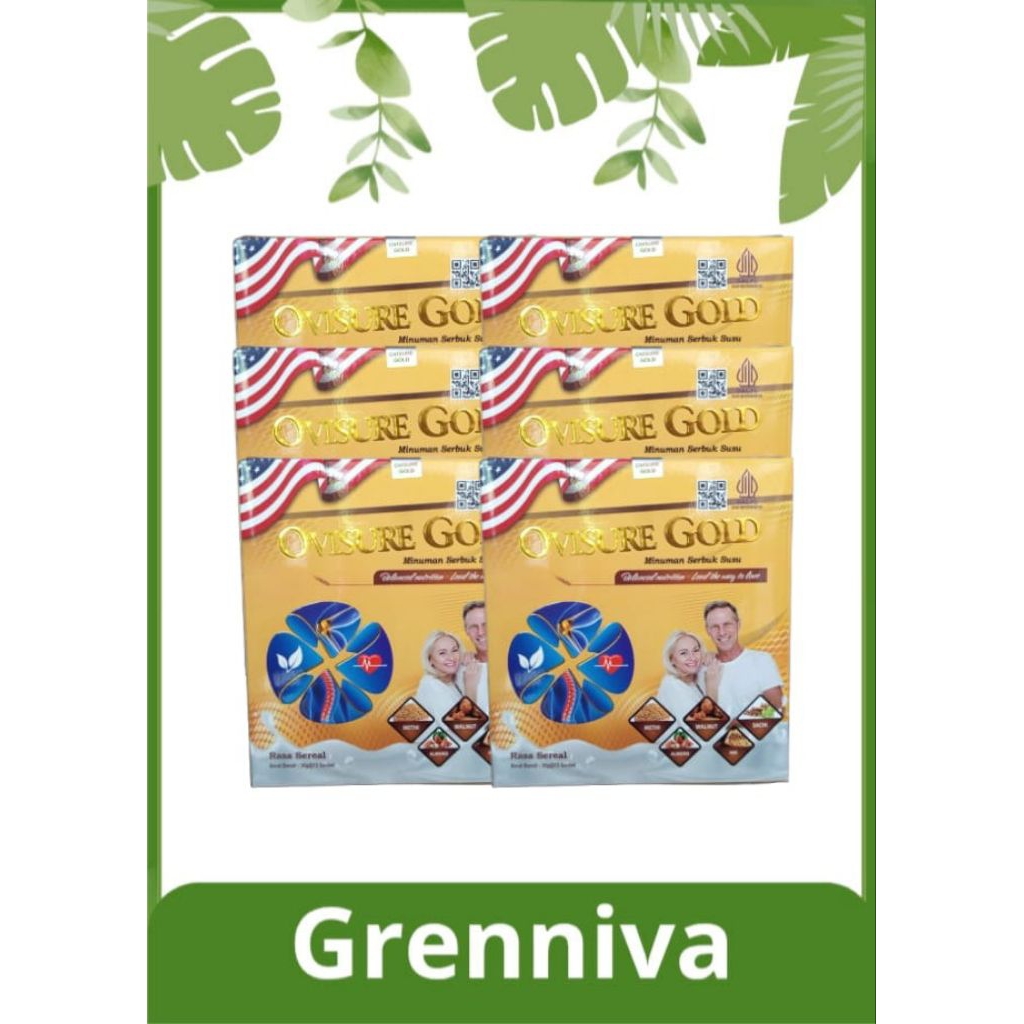 

Paket 6 Box Susu Ovisure Gold Kemasan Terbaru Milk Susu Obat Tulang Dan Sendi