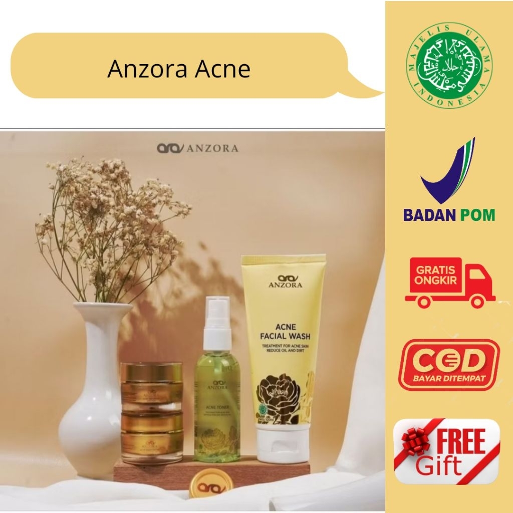 ANZORA SKINCARE paket ACNE BPOM ANZORA SKINCARE GLOWING ANZORA ADS ANZORA  RENEWAL