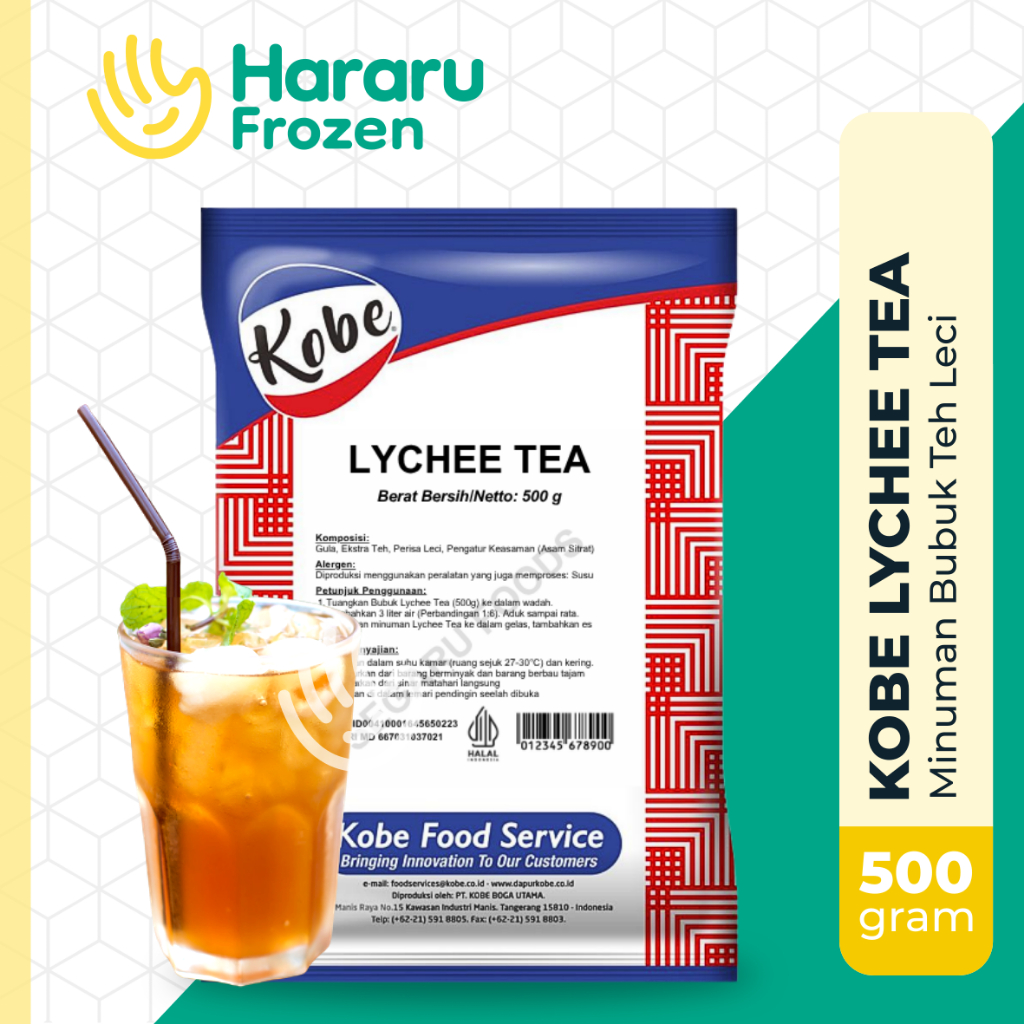 

Kobe Lychee Tea | Teh Bubuk Leci Tea Powder Drink Halal 500 gram