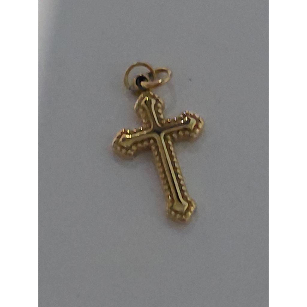 liontin salib lapis emas