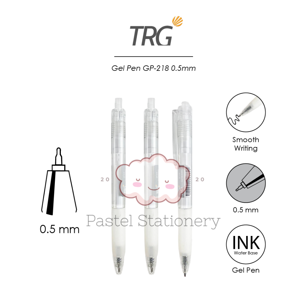 

TRG Gel Pen GP-218 0.5mm - Pulpen Bolpen Pena Gel Hitam 0,5 mm TRG