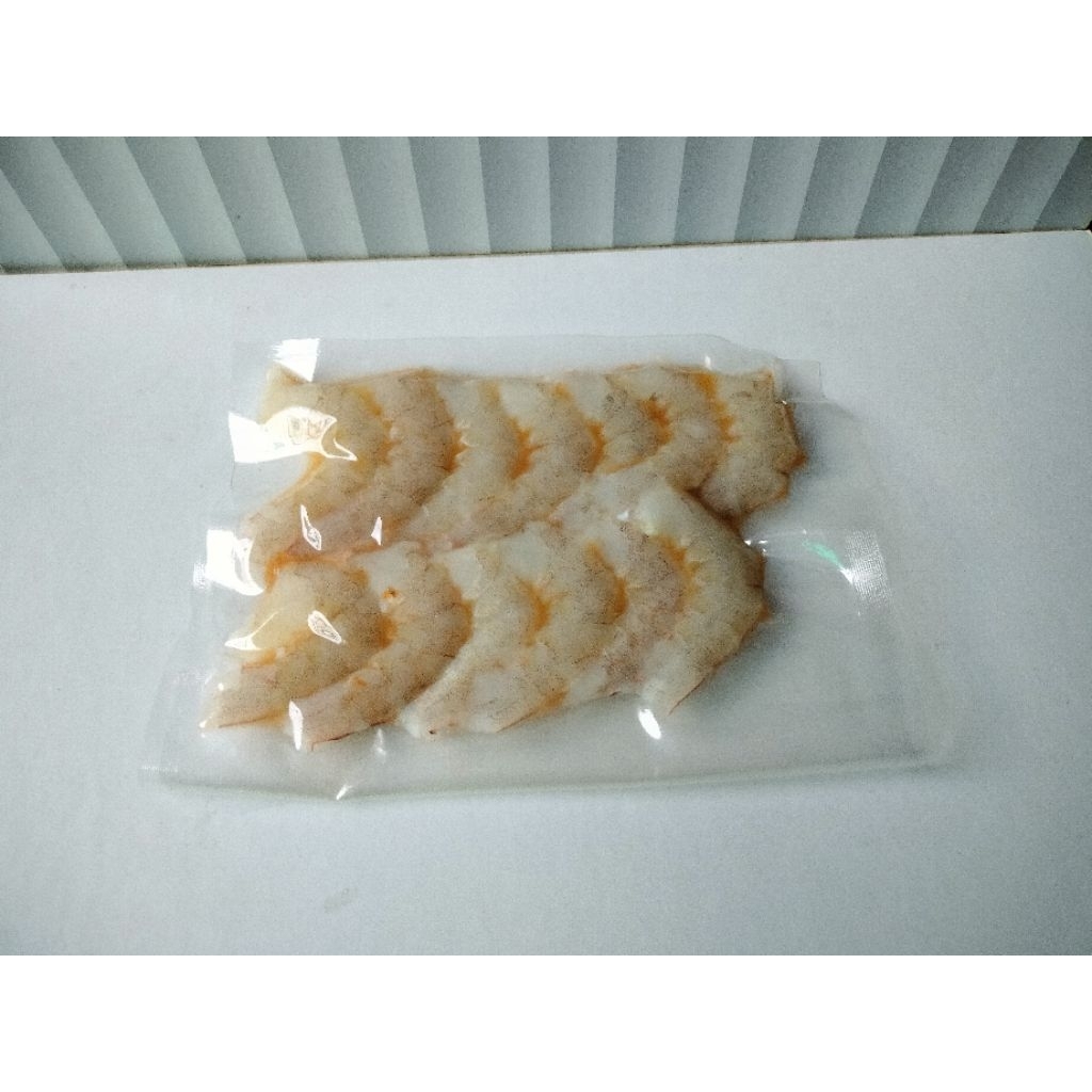 

Udang laut kupas bersih 200gr Tanpa glazing