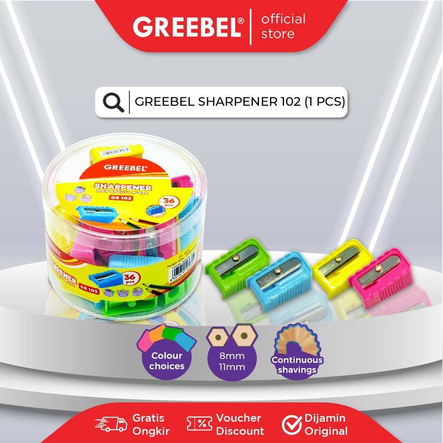 

TBMO GREEBEL Rautan Serutan Sharpener (GB 102) / Rautan Pensil - SATUAN ( 1 PCS )