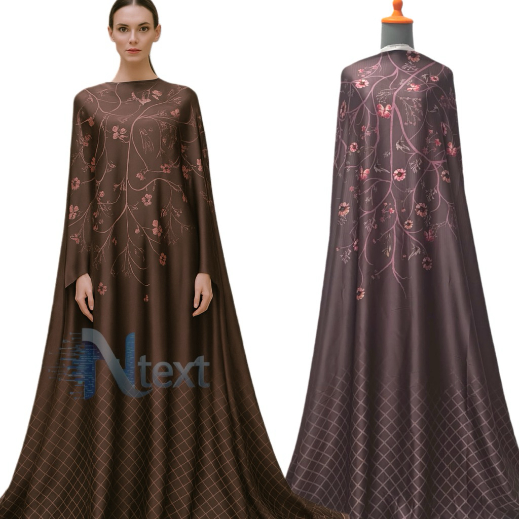 Kain Arabian Silk Motif Mewah Naiya Elegan kain Adem jatuh harga per 0.5m untuk gamis kaftan mukena