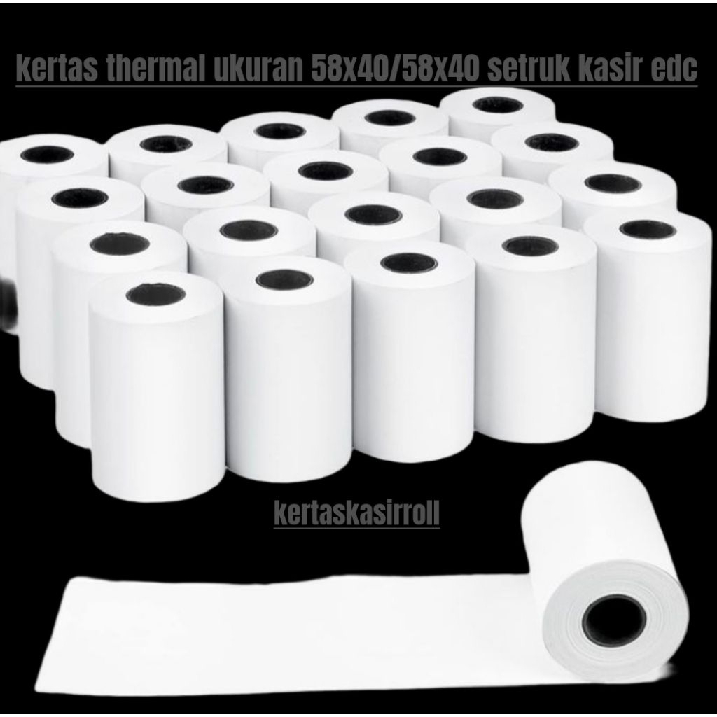

Kertas Termal edc bluetooth 58x40 isi 1,pcs