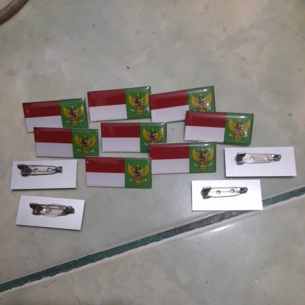Pin LK paskibra/Pin merah putih garuda hijau