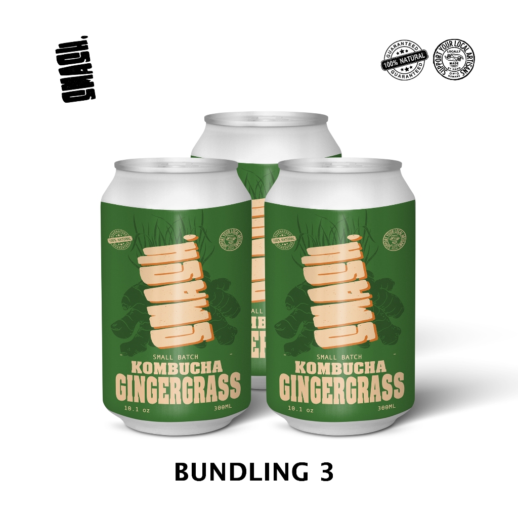 

SMASH Kombucha Ginger Grass Jahe Sereh Original 300ml | Bundling