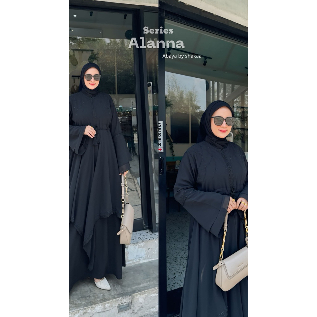 Alanna abaya by shakaa,abaya hitam terbaru abaya hitam turki gamis arab remaja