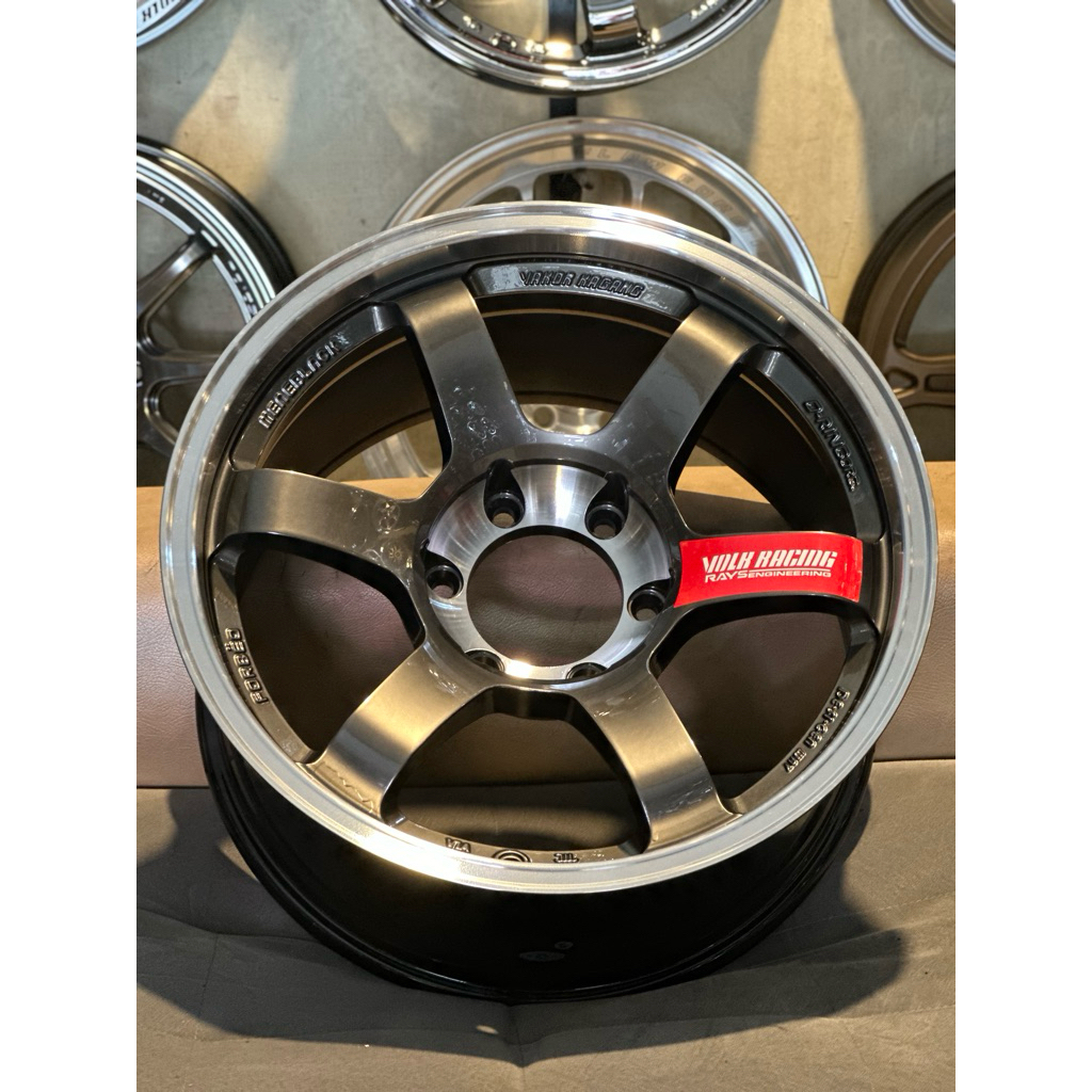 Velg TE37 SL Titan Lip Polis R18 Baru