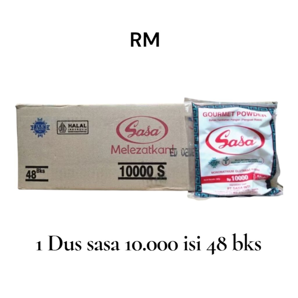 

(PER DUS) SASA 10000 MSG Penyedap rasa isi 48 bks