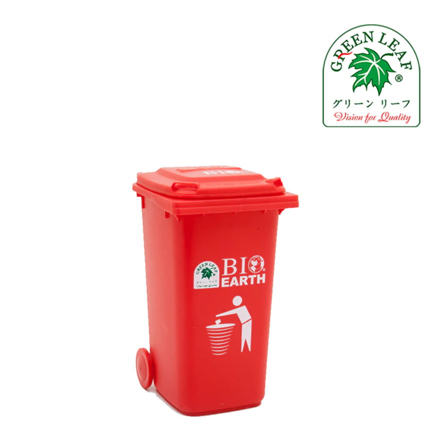 

Tempat Alat Tulis Mini Tempat Sampah Green Leaf 1433 - Mini Me Bio - Wheelie Bin Tempat Serbaguna