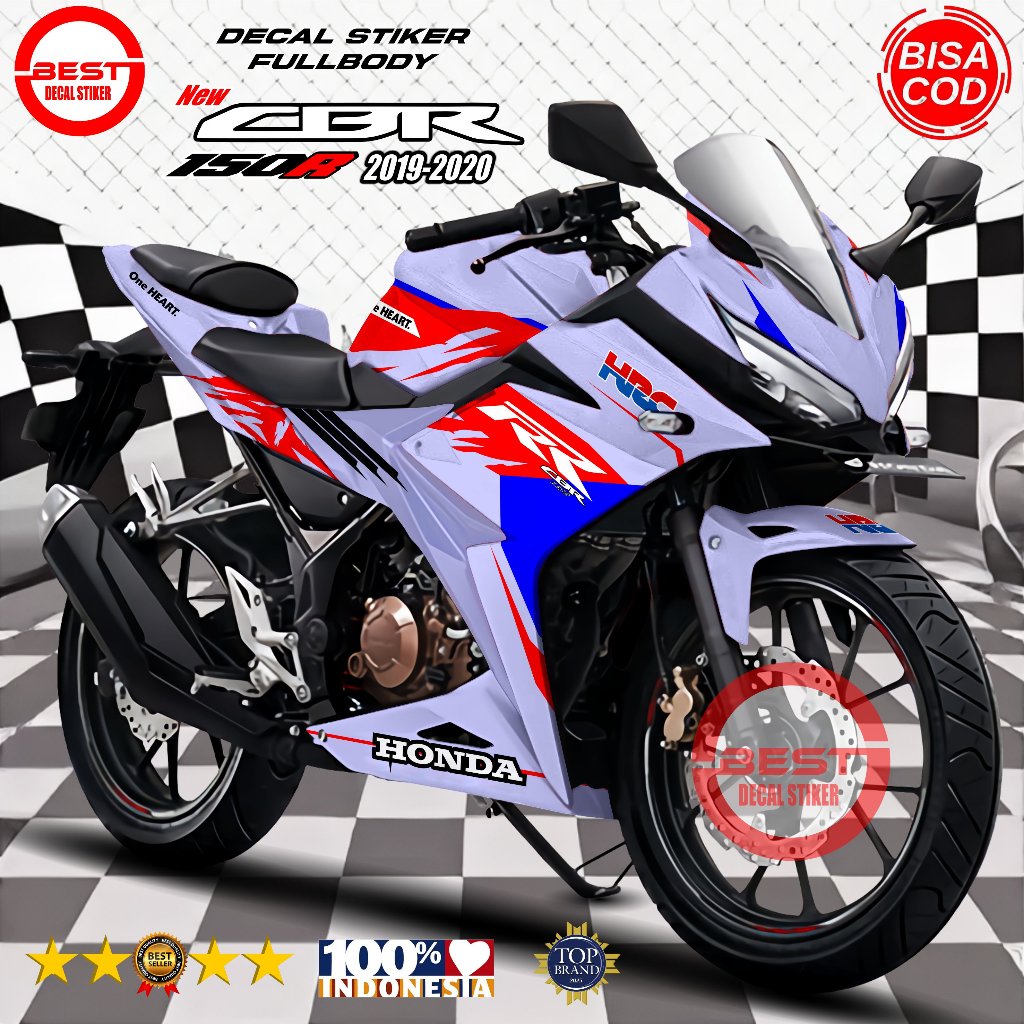 Decal CBR 150R 2019-2020 Fullbody Motif HRC RR - Variasi Decal Full Body CBR 150R K45N 2019-2020