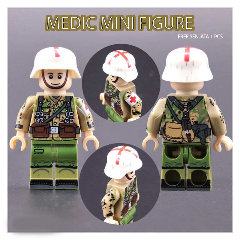 Mainan Brick Mini figure Tentara Medis atau Militer Medis SATUAN