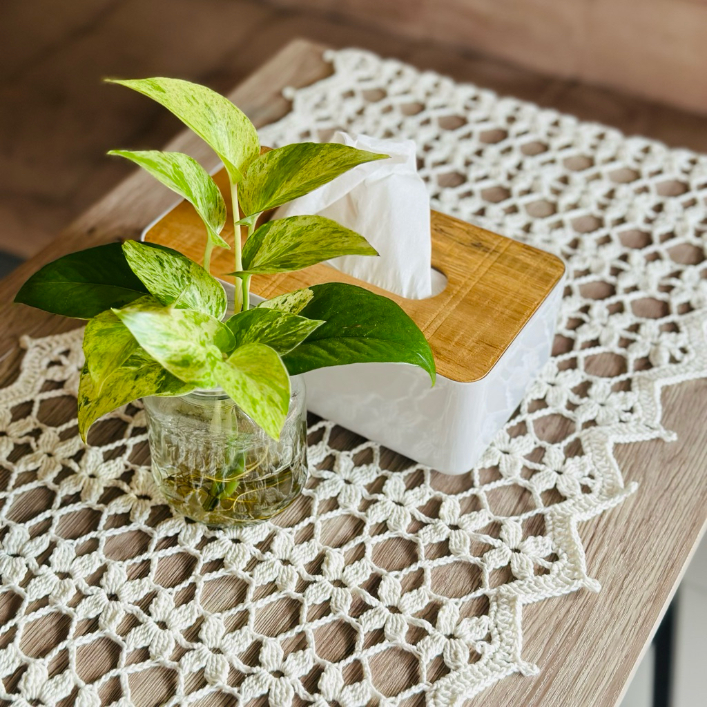 Taplak Rajut Persegi Panjang (PO)