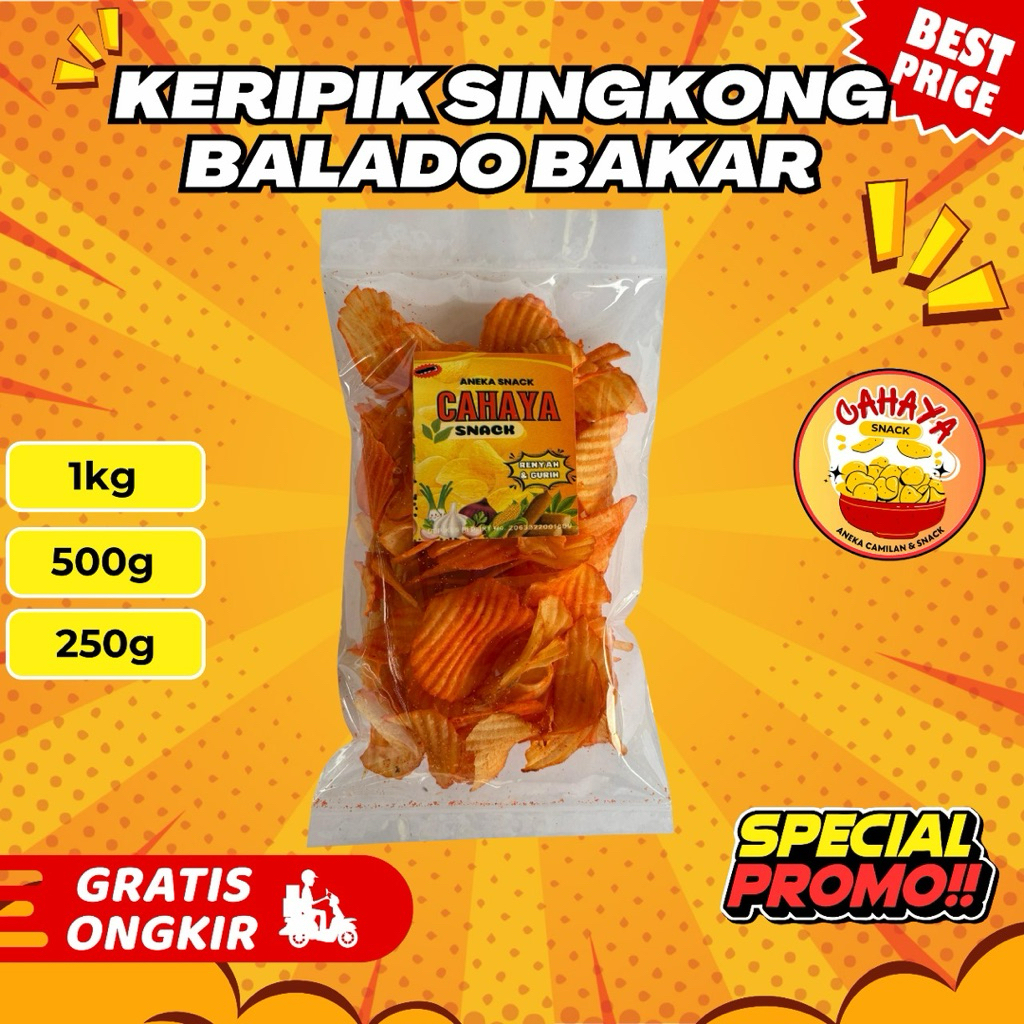 

Keripik singkong balado bakar 1kg, 500g, 250g