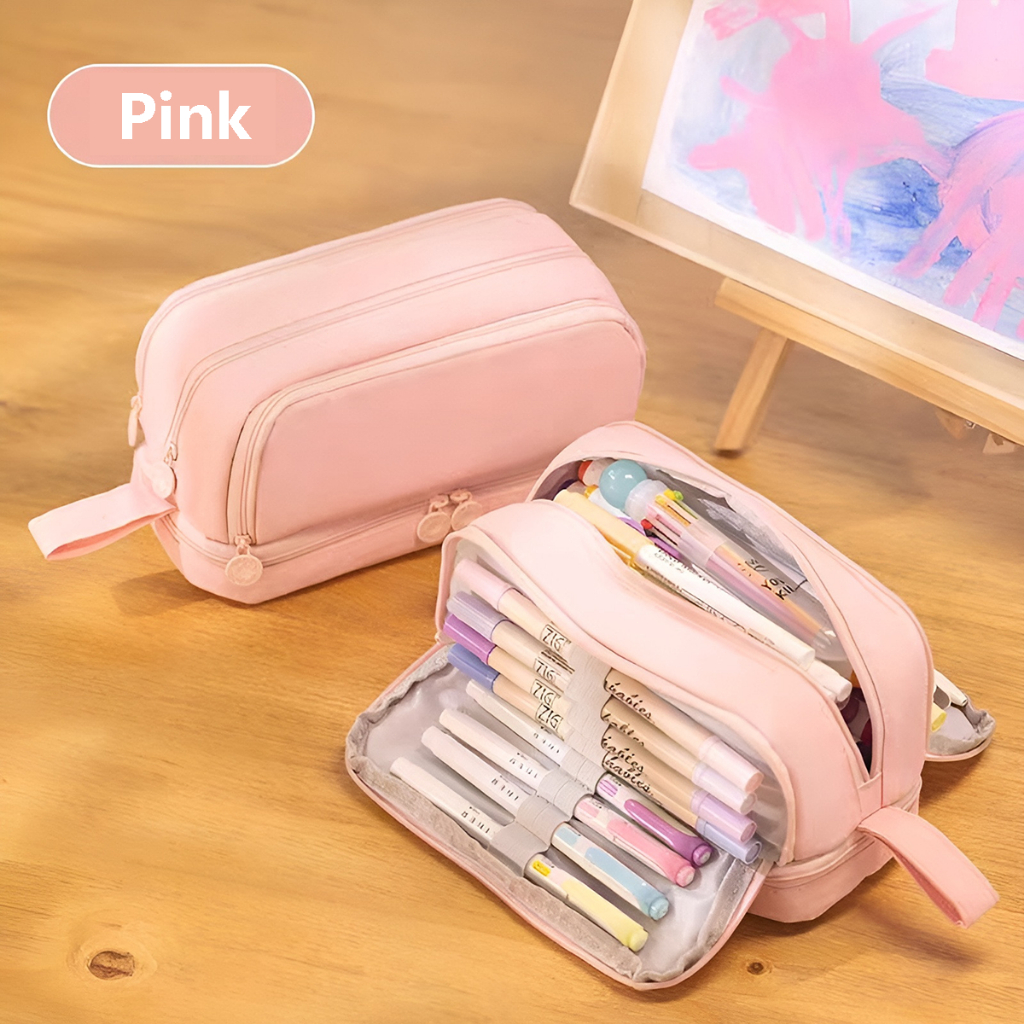 

[DOTDING] Angoo Kapasitas Besar Kotak Pensil Multifungsi - Kotak Alat Tulis Dua Lapis dengan Desain Ergonomis untuk Pelajar H447