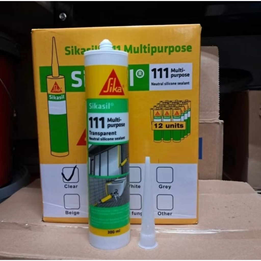 

lem sikasil 111 multi purpose sealant sealan kaca netral 300ml (ENK)