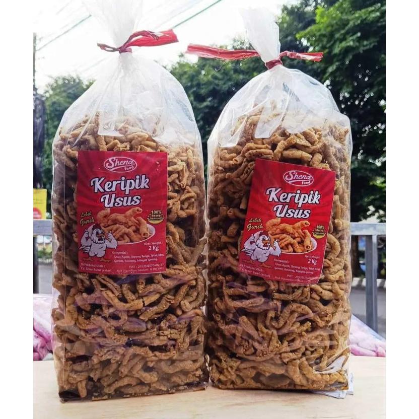 

KERIPIK USUS CRISPY RENYAH GURIH KEMASAN 250 GRAM 500 GRAM 1 KG