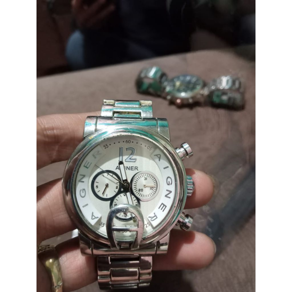 Jam Tangan Pria Aigner Bari A37500 Otomatis (tanpa baterai), Chronograf