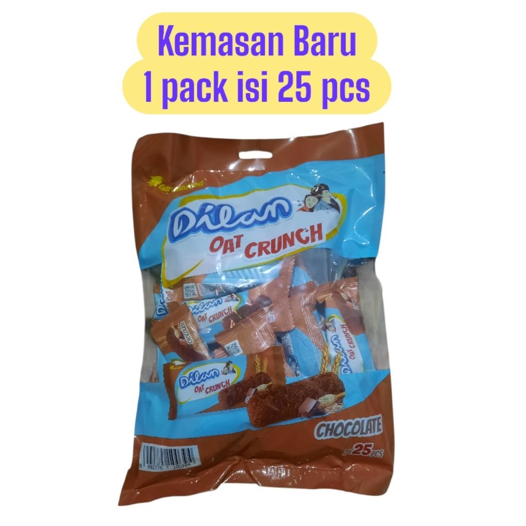 

DILAN OAT CRUNCY CHOCOLATE 1 BAG ISI 25 PCS @10g