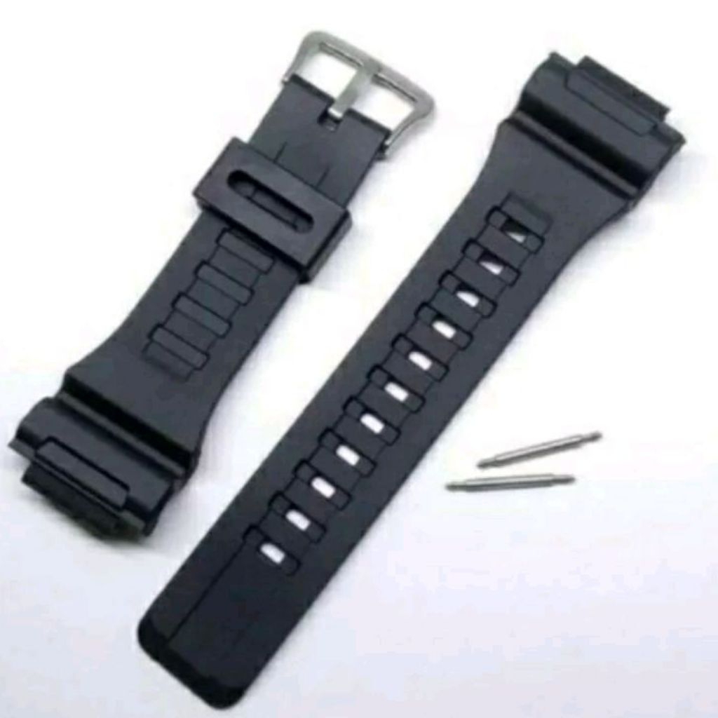 Strap Tali Jam Tangan Casio G-Shock W-737 W-737H Rubber Strap W737 W 737 H Bonus Springbar