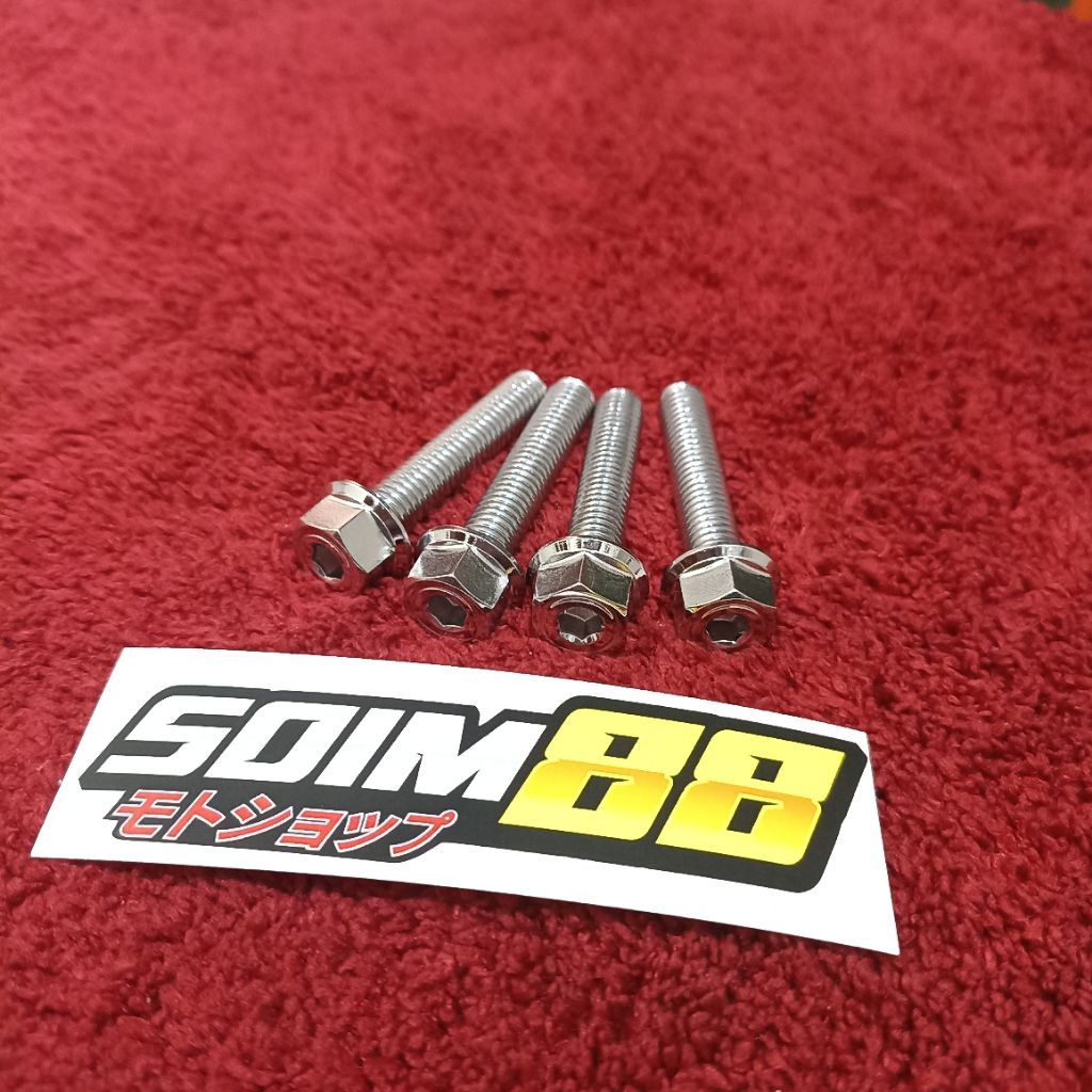 Baut Shock Belakang Aerox Old & New Stainless 2kunci Heng Thailand