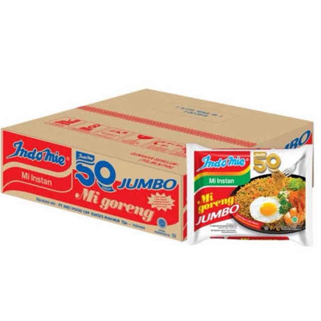 

Indomie goreng jumbo 1 dus isi 24 pcs @129gr