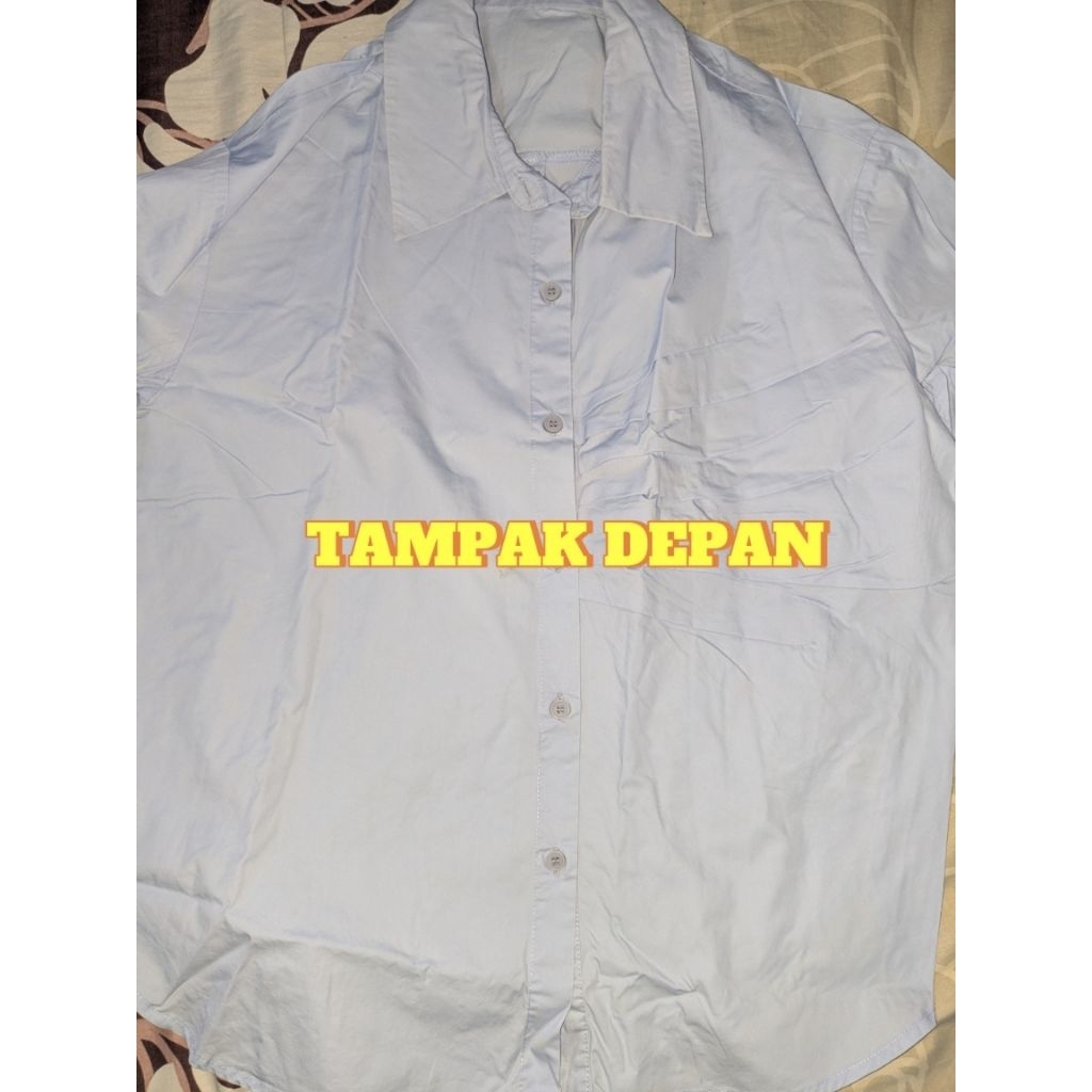 [PRELOVED] KEMEJA SOFT BLUE