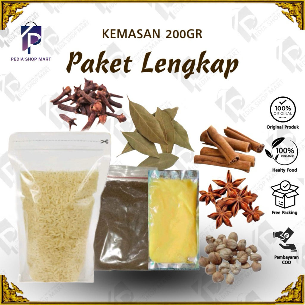 

Paket Lengkap Beras Basmati Asli dan Bumbu Kebuli dengan Rempah Lengkap Masakan Arabian